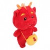 ERINGOGO Année du Dragon en Peluche Jouet Zodiaque Animal Poupée en Peluche Dragon Poupée Animaux en Peluche Dragon Poupée Dé