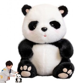 Kuyatioo Peluche Panda en Peluche - Kawaii Peluches Panda Peluche Jouet - Oreiller en Peluche Panda de 9 Pouces, Jouet Doux e