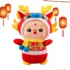 Oldmoom Animaux en Peluche Dragon du Nouvel an Chinois - Animal en Peluche Dragon 2024 en Costume Tang | Poupée du Zodiaque e