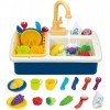Ensemble de jouets dévier de cuisine pour enfants, jouet dévier de cuisine avec eau courante, accessoires de cuisine pour c