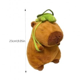 23CM Jouet en Peluche Capybara, Poupée en Peluche Simulation Capybara, Capybara Animaux en Peluche Réaliste, Oreiller en Pelu