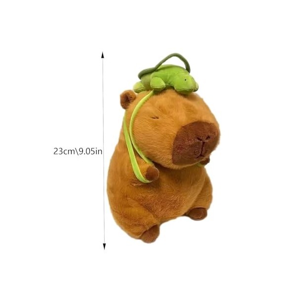 23CM Jouet en Peluche Capybara, Poupée en Peluche Simulation Capybara, Capybara Animaux en Peluche Réaliste, Oreiller en Pelu