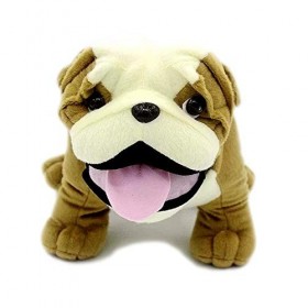 VACHICHI Peluche en forme de bouledogue - 30,5 cm - Bouledogue anglais - 30,5 cm