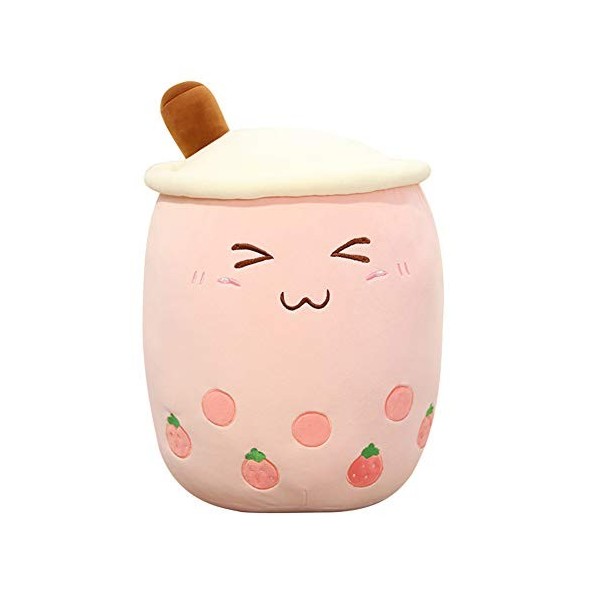 Bubble Tea en Peluche, Animaux en Peluche Mignon Oreiller en Peluche de thé à Bulles Décor à La Maison Créatif Bulle Thé Tass