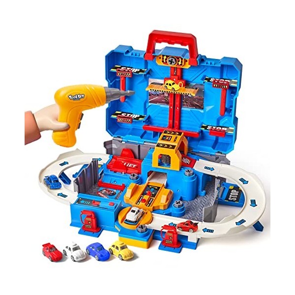 Ensemble de pistes de garage jouet pour enfants, jouet électrique