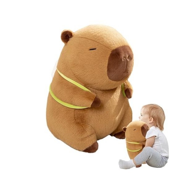 Povanjer Jouet en Peluche Capybara en Peluche - Jouets en Peluche Mignons en Peluche Capybara - Capybara câlin Doux et réalis