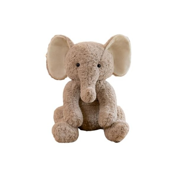 Oreiller En Peluche Déléphant, Peluche De Poupée Déléphant, Jouet En Peluche Réaliste Et Flexible, Poupée Danimal Kaki À C