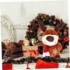 NAMOARLY Oreiller Décoratif en Peluche Jouets Themberchaud en Peluche Bois De Renne Bandeau en Peluche Santa Poupée Fête De N