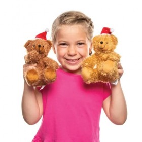 Baker Ross Ourson de Noël en peluche Paquet de 3 - Loisirs créatifs festifs pour enfants