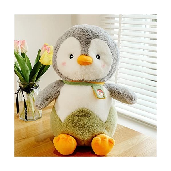 SWECOMZE Peluche pingouin en peluche, pingouin - Cadeau pour filles, garçons et bébés rose, 25 cm 