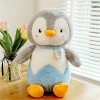 SWECOMZE Peluche pingouin en peluche, pingouin - Cadeau pour filles, garçons et bébés rose, 25 cm 