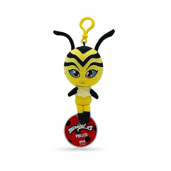 Miraculous Ladybug - Pollen - Kwami en Taille réelle 12 cm - Jouet en Peluche à Collectionner - pour Enfants - Peluche très