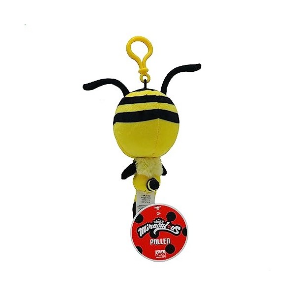 Miraculous Ladybug - Pollen - Kwami en Taille réelle 12 cm - Jouet en Peluche à Collectionner - pour Enfants - Peluche très