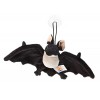 Uni-Toys - Chauve-souris petit - noir et blanc - avec ventouse - 23 cm largeur - peluche, doudou