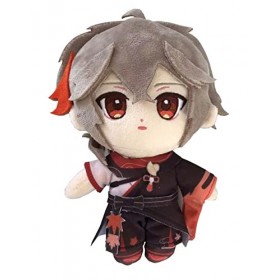 Piccodos Anime Genshin Kaedehara Kazuha Doll Plush Jouet en Peluche Cosplay Poupée en Peluche Figurine Brun 20cm