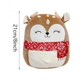 ZUREGO Animal en Peluche De Renne, Peluche De Cerf De Noël De 8 Pouces, Oreiller en Peluche De Renne en Peluche Mignon, Jouet