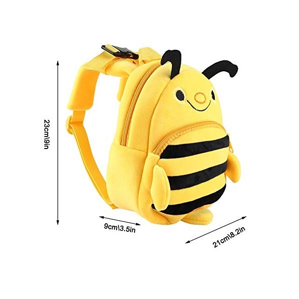 Enfants petit abeille sac en peluche, enfants bambin sac à dos préscolaire Cartoon sac à dos peu abeille bébé enfants sacs à 