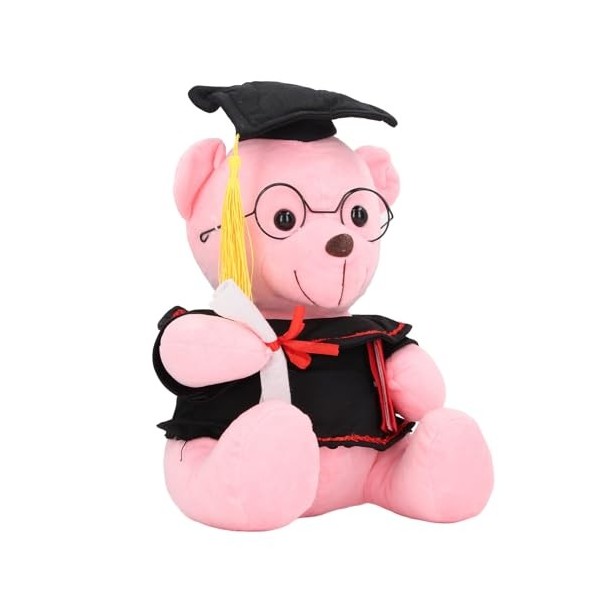 Poupée en Peluche Ours, Poupée Ours Mignon avec Diplôme de Bonnet de Robe, Poupée en Peluche Ours en Peluche pour Cadeaux de