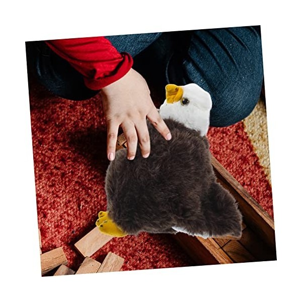 ERINGOGO Poupée Aigle Coussin De Oiseaux Jouet Aigle en Peluche Cadeaux De Pâques Animaux De Zoo en Peluche Coussin De Oiseau