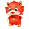 BUKISA Poupée en Peluche Dragon Chinois - Poupée en Peluche Dragon Chinois avec FU - Poupée en Peluche Dragon Chinois Rouge, 