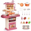 Kit de jeu de cuisine pour enfants avec spray lumineux et accessoires de cuisine, kit de jeu comme cadeau danniversaire pour