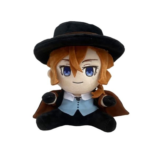 KWJTOY Bungo Stray Dogs Peluche Ranpo Edogawa/Nakahara Chuuya Anime 20 cm - Peluche douce et mignonne - Collection doreiller