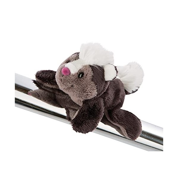 NICI- Animal Mouffette MagNICI Chiala Skunk 12cm, 47335, Noir/Gris, 12 cm