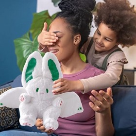 Rianpesn Peluche chauve-souris en lapin – Adorable aile chauve-souris volante – lapin en peluche, 13,7 pouces, réaliste, douc