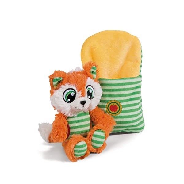 NICI Renard Finjo 14cm Dormant dans lit Orange-Peluche pour Les bébés et Les Tout-Petits, pour Toucher, se blottir, Explorer 