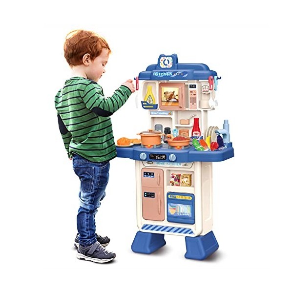 Jouet de cuisine pour enfants à partir de 3 ans avec accessoires de cuisine  pour enfants, simulation de son, éclairage, irrig
