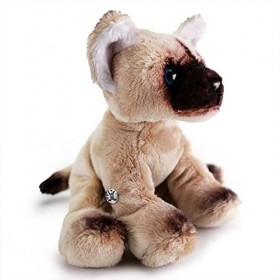Simbad Peluche en forme de chat siamois de Birmanie Beige Yeux bleus