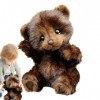 QARIDO Peluche Ours en Peluche Peluches | Peluches simulées Ours Brun en Peluche 11 Pouces | Peluche réaliste, Oreiller en Pe