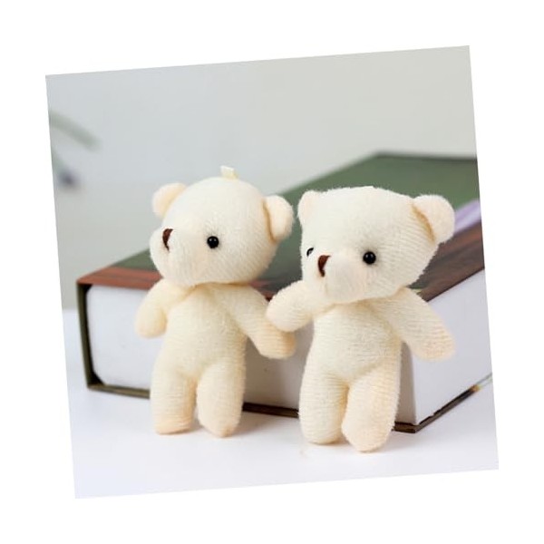 Totority 5 Pièces Mini Ours Jouets Médaillons Porte-Clés Décor Mini Peluches Petit Ours Adorables Petits Ours Dessin Animé Ou