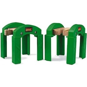 BRIO World - 33253 - Supports de Pont Empilables - Accessoire pour circuit de train en bois - Jouet pour garçons et filles à 