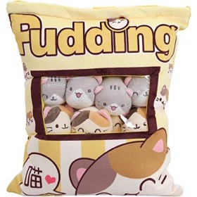 Mignon Snack Oreiller Animaux En Peluche Jouets Pudding Décoratif Amovible Kitty Chat Poupées Creative Jouet Cadeaux pour Ado