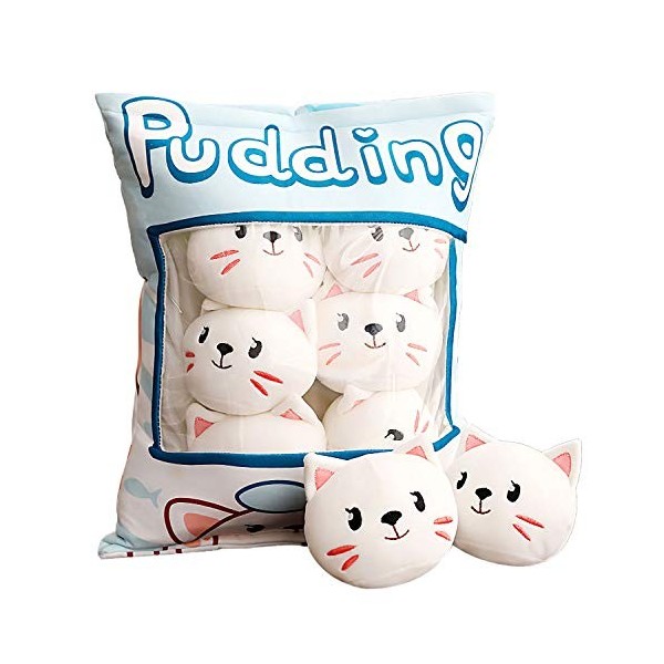 Mignon Snack Oreiller Animaux En Peluche Jouets Pudding Décoratif Amovible Kitty Chat Poupées Creative Jouet Cadeaux pour Ado