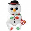 Ty Toys Bonnet régulier – Bonhomme de neige Weatherby Ty Teddies, jouets pour garçons et filles, peluches à collectionner