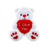 PMS Ours en peluche blanc avec cœur Inscription I Love You 25,4 cm