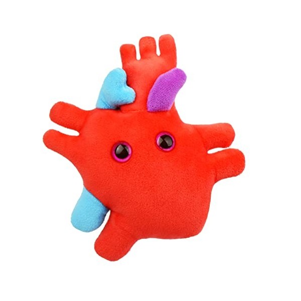 Giantmicrobes Porte-clés en forme de microbe géant en peluche Cœur organe