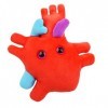 Giantmicrobes Porte-clés en forme de microbe géant en peluche Cœur organe