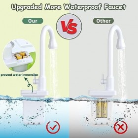 Kingling Évier de jeu avec eau courante, jouet dévier de cuisine et jouets flottants pour la pêche pour garçons, filles et e