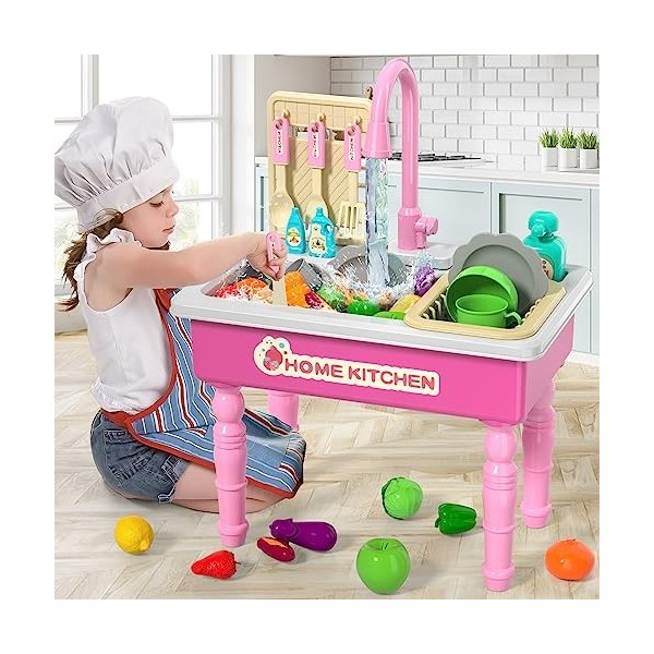 Kinderplay Grande cuisine pour enfants en bois pour enfants – Deux
