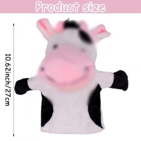 UZSXHJ Vache Peluche Marionnette à Main,Marionnette à Main danimaux,Poupée Vache Mignonne,Peluche Marionnette à Main danima