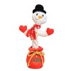 Surakey Bonhomme de Neige Qui Danse, Peluche de Noël Qui Parle et Chantant, 32cm Chanson en Anglais, avec Fonction denregist