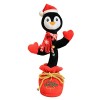 Surakey Bonhomme de Neige Qui Danse, Peluche de Noël Qui Parle et Chantant, 32cm Chanson en Anglais, avec Fonction denregist