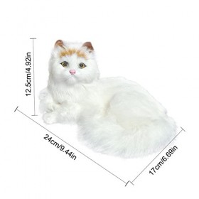 Moslate Jouets en Peluche Chat pour Enfants | Jouets réalistes pour Chat en Peluche pour Chat Mignon | Chat Simulation Chat e