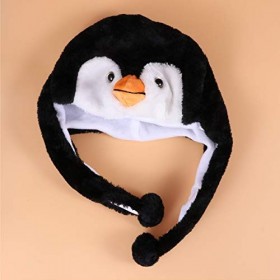 Bestoyard Animal en peluche Chapeau Pingouin Earflap Bonnet Hiver Ski Style aviateur Capuche pour enfants adultes