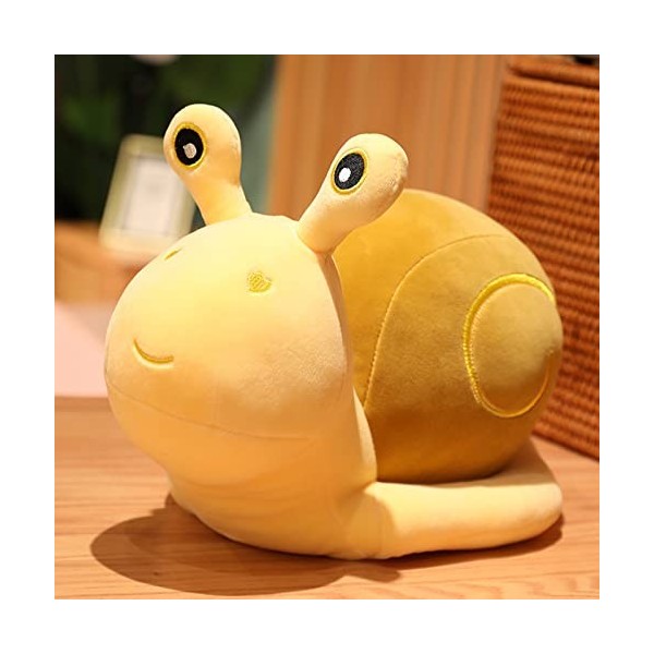 EXQULEG Peluche escargot - Jouet en peluche - Jouet en peluche - Pour enfants - Cadeau jaune, 20 cm 
