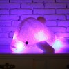 Zinsale Changement de Couleur 7 LED Éclaircir Jouet de Dauphin en Peluche Oreiller en Peluche Veilleuse Bleu, 30cm 