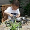 Lot de 16 Jouet Accessoire Cuisine Enfant Kits de casseroles et poêles en Acier Inoxydable Jouet de Simulation de Cuisine pou